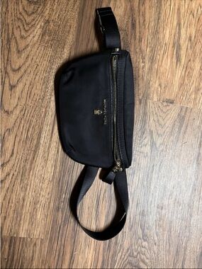Michael Kors Black Nylon Fanny Pack GOLD Hardware
